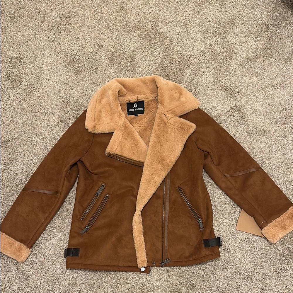 Steve Madden, Faux Shearling Coat, New Never Worn